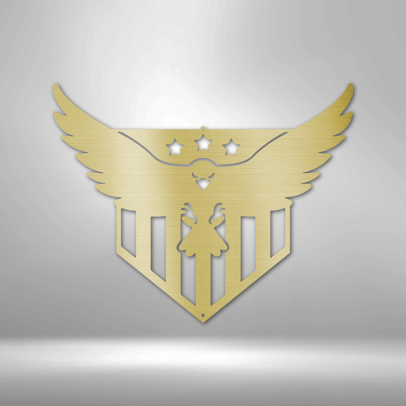 Swooping Eagle Steel Sign Laser Cut Powder Coated Home & Office Metal Wall Decor